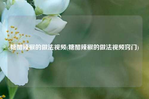 糖醋辣椒的做法视频(糖醋辣椒的做法视频窍门)