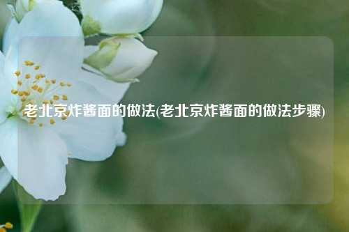 老北京炸酱面的做法(老北京炸酱面的做法步骤)